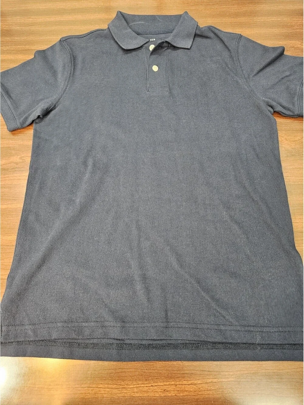 Gap Kids Boys XL 12 13 Navy Blue Pique Polo Shirt 100% Cotton Short Sleeve